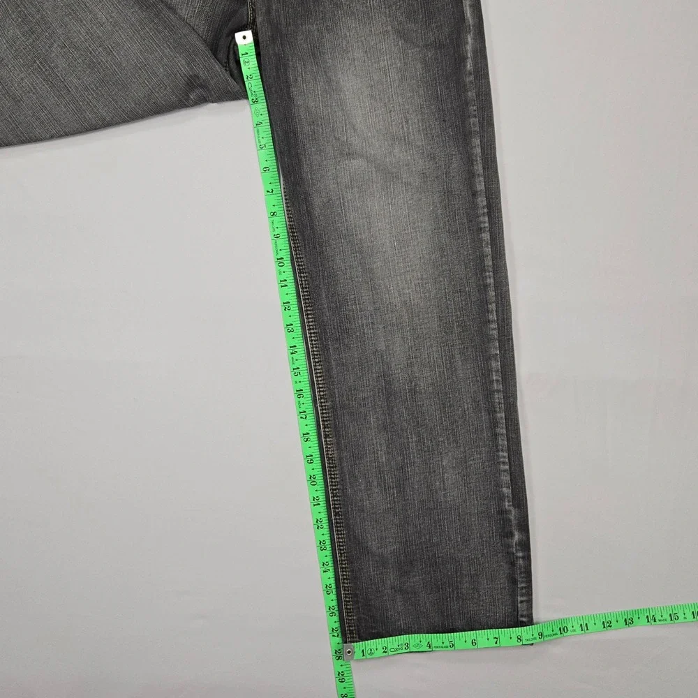 T.K. Axel Black Rock Relaxed Straight Jeans Mens 30x30 Gray Denim